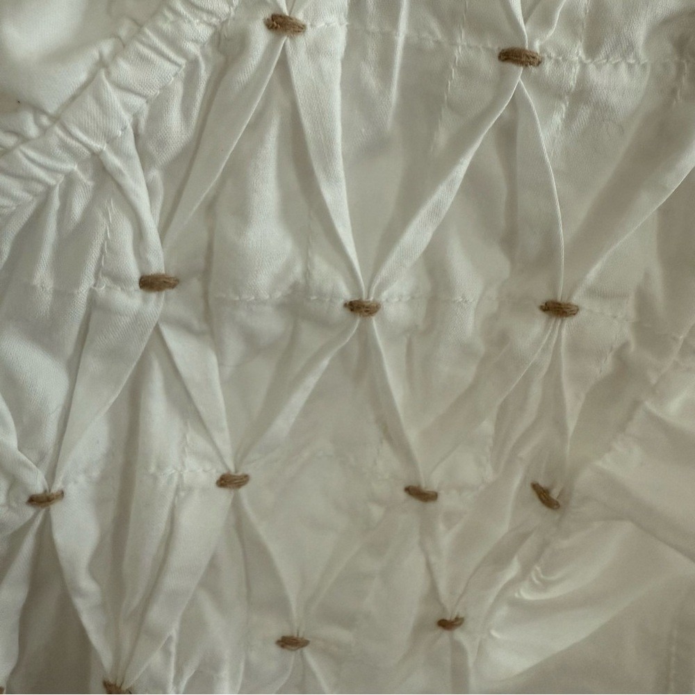 White Ruffle Sleeve Button-Front Blouse - Picture 4 of 11